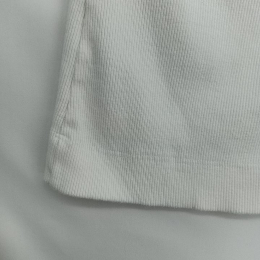 ❌SOLD❌️Maeve by Anthropologie White Flutter Sleeve Stretchy Rib Knit V-Neck Top - Picture 8 of 11